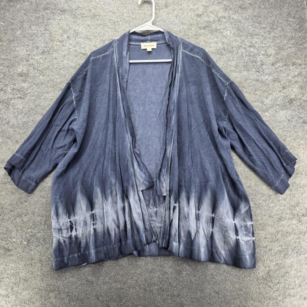 Cloth & Stone Coatigan Womens S Blue Kimono Collarless Open Unlined Lightweight